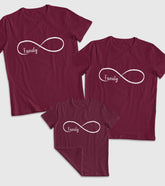Family Infinity Unisex Half Sleeve T-Shirts (Pack of 3)